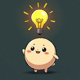 Kawaii idea lightbulb