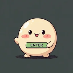 Kawaii pressing enter