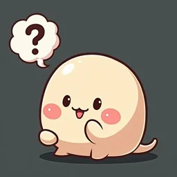 Kawaii thinking brain